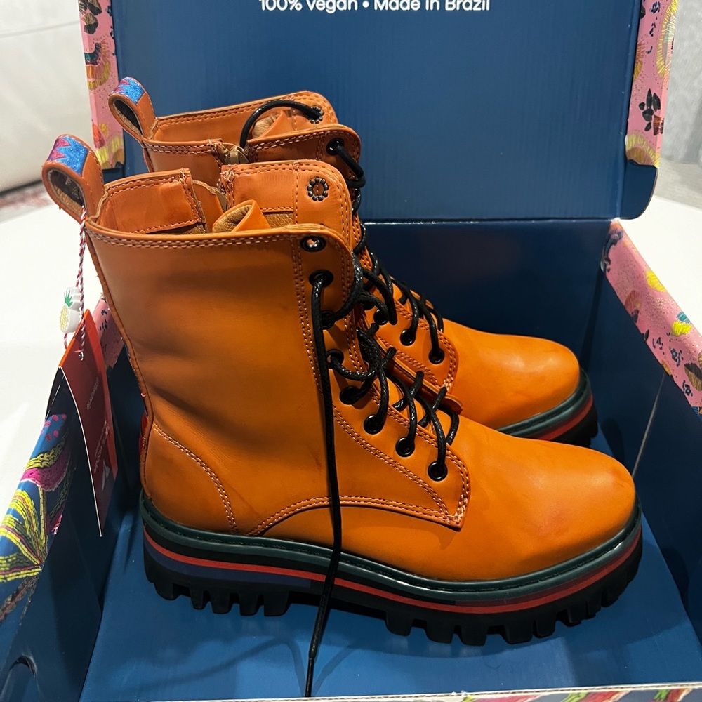 Farm Rio Burnt Orange Leather Platform Boots
Women’s 6.5